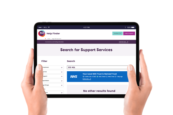 How we helped people find needed support for eating disorders in their communities